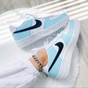 Nike custom air force 1 low baby blue